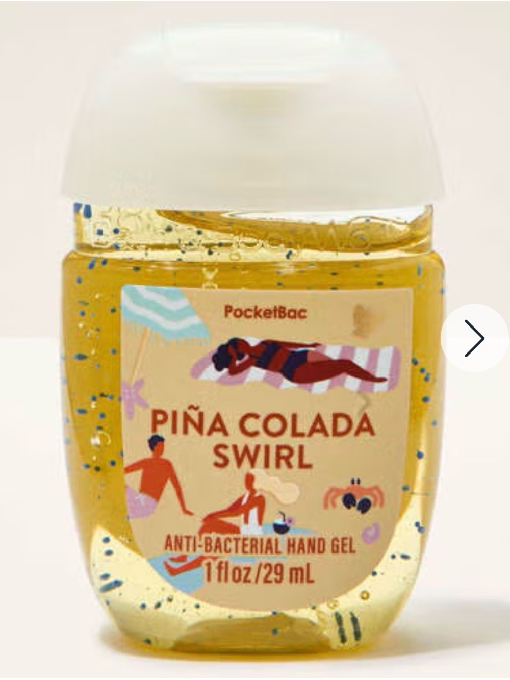 Bath & Body Works Piña Colada Swirl PocketBac - Yellow with Blue Beads